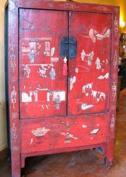 Red Lacquer Shanxi Cabinet Red Lacquer Shanxi Cabinet